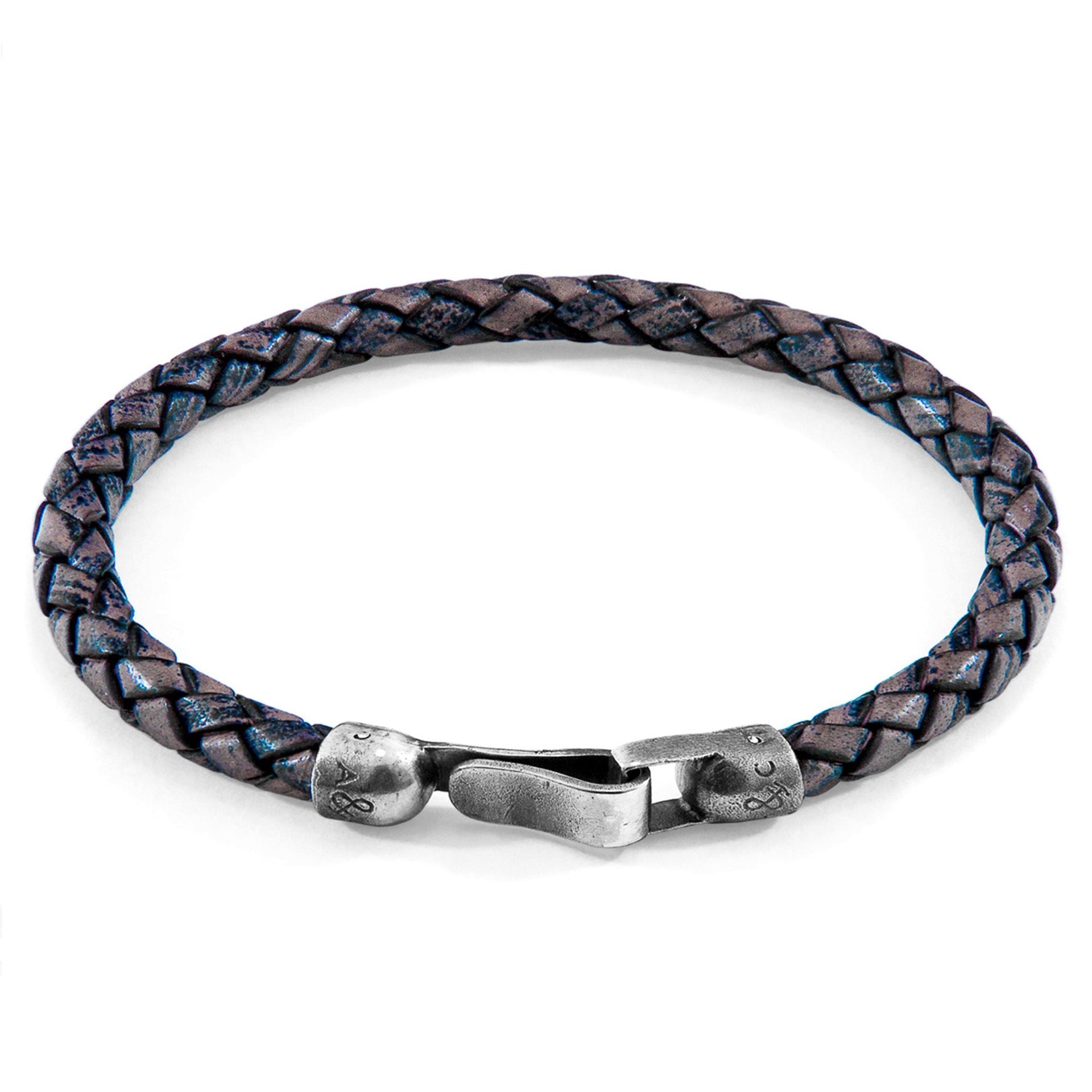 Timeless Elegance with the Silver and Braided Leather Bracelet - Handcrafted British Quality & Sustainability by ANCHOR & CREW at www.brixbailey.com