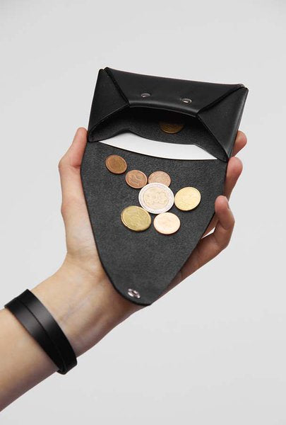 Vegetable-Tanned Leather Coin Pocket Wallet