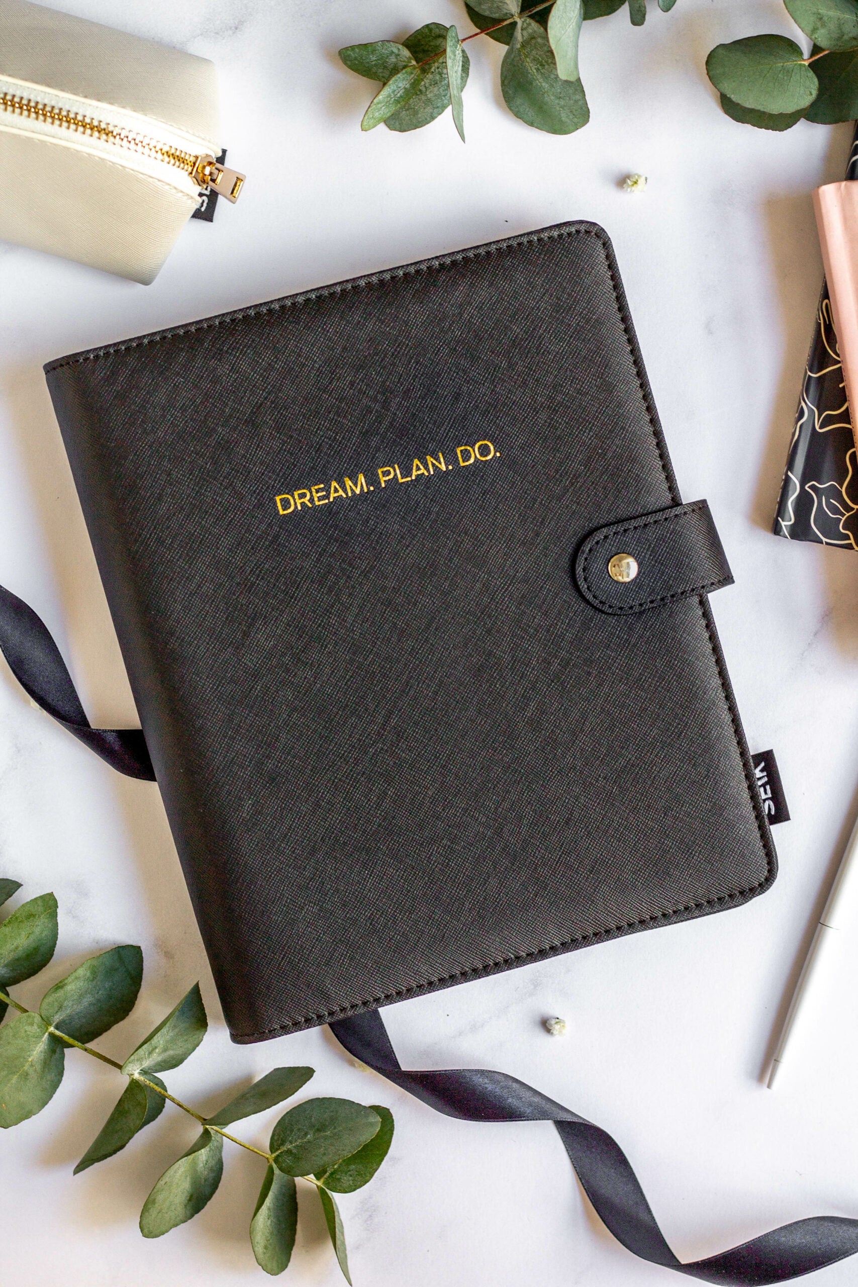 Luxury Vegan Leather Dream Plan Do Notebook