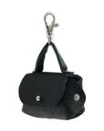 Black Leather Dog Waste Bag Dispenser