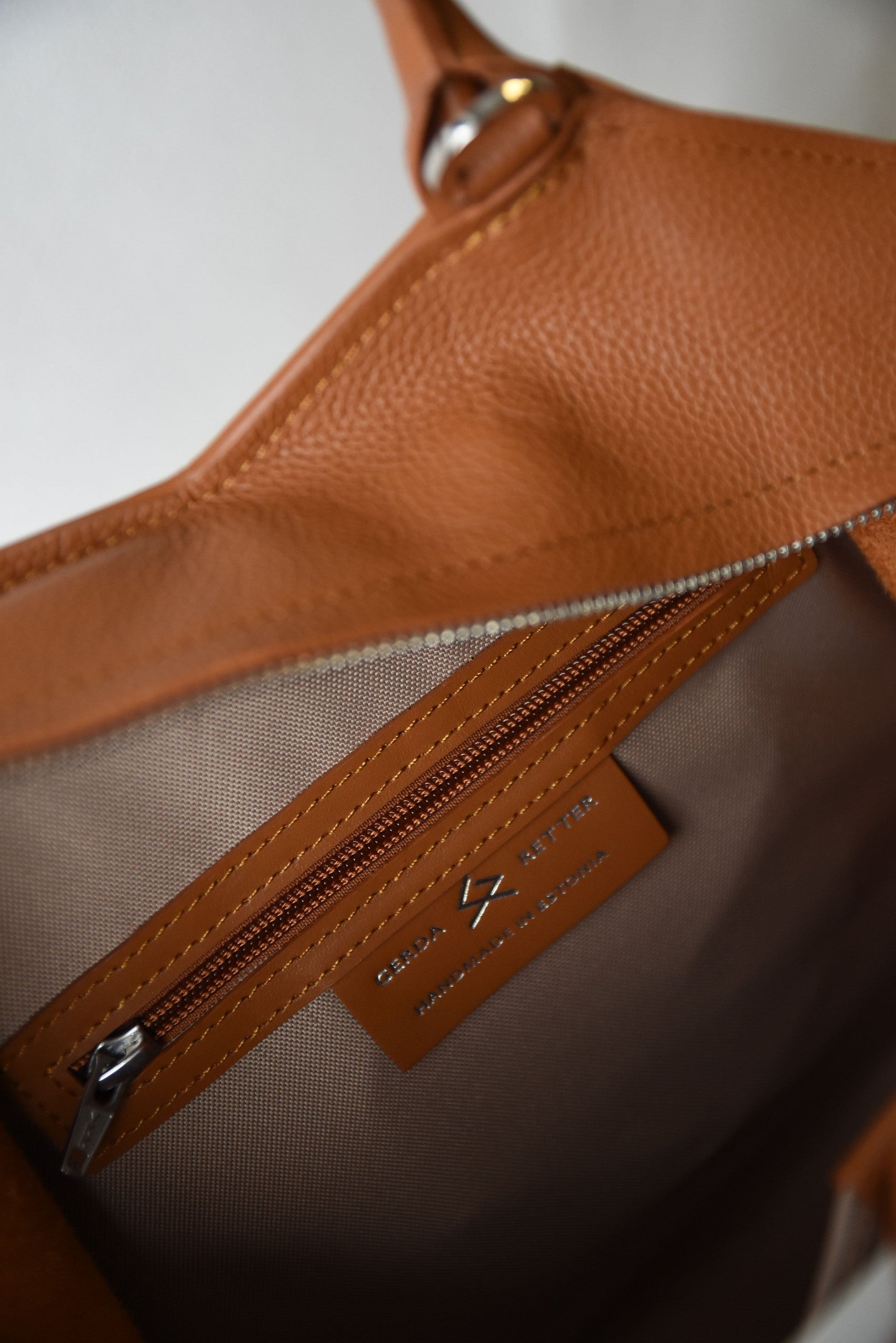 Handmade Leather Shoulder Tote Bag