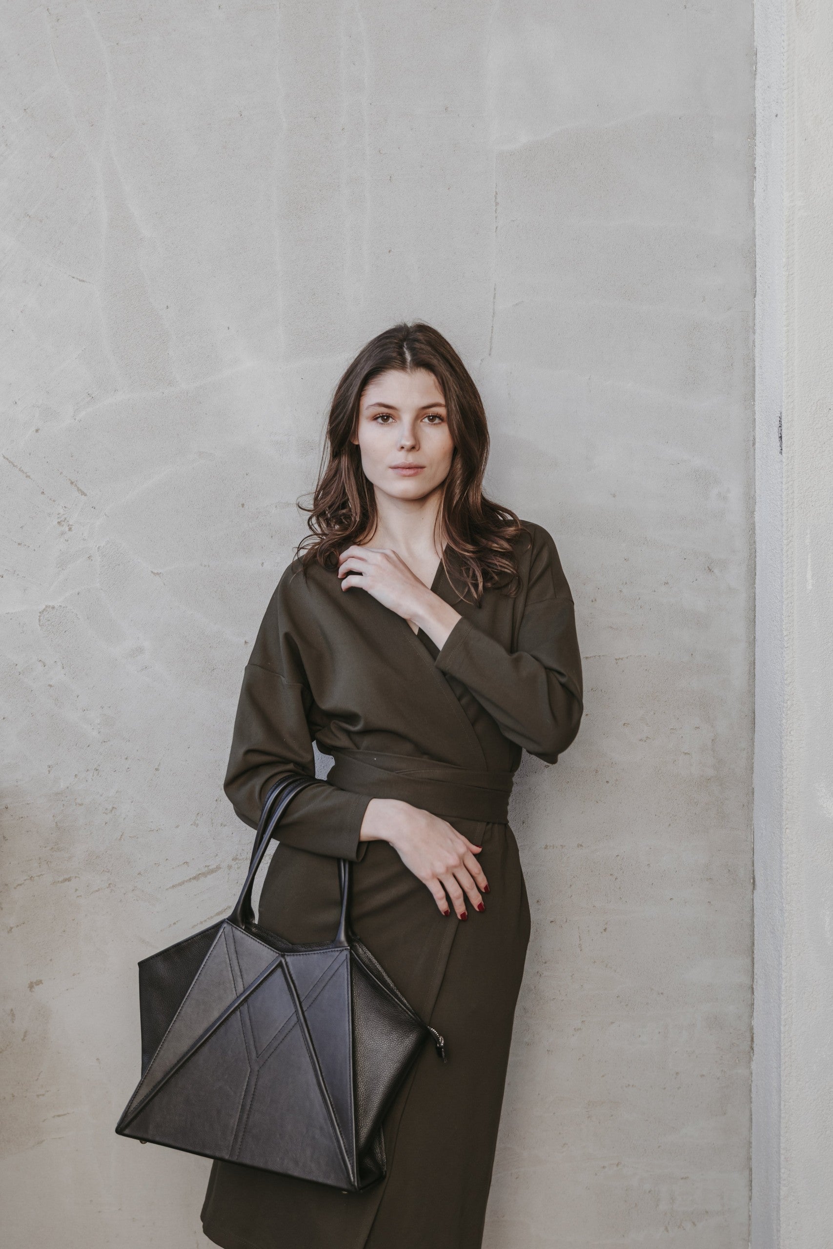 Handmade Leather Shoulder Tote Bag