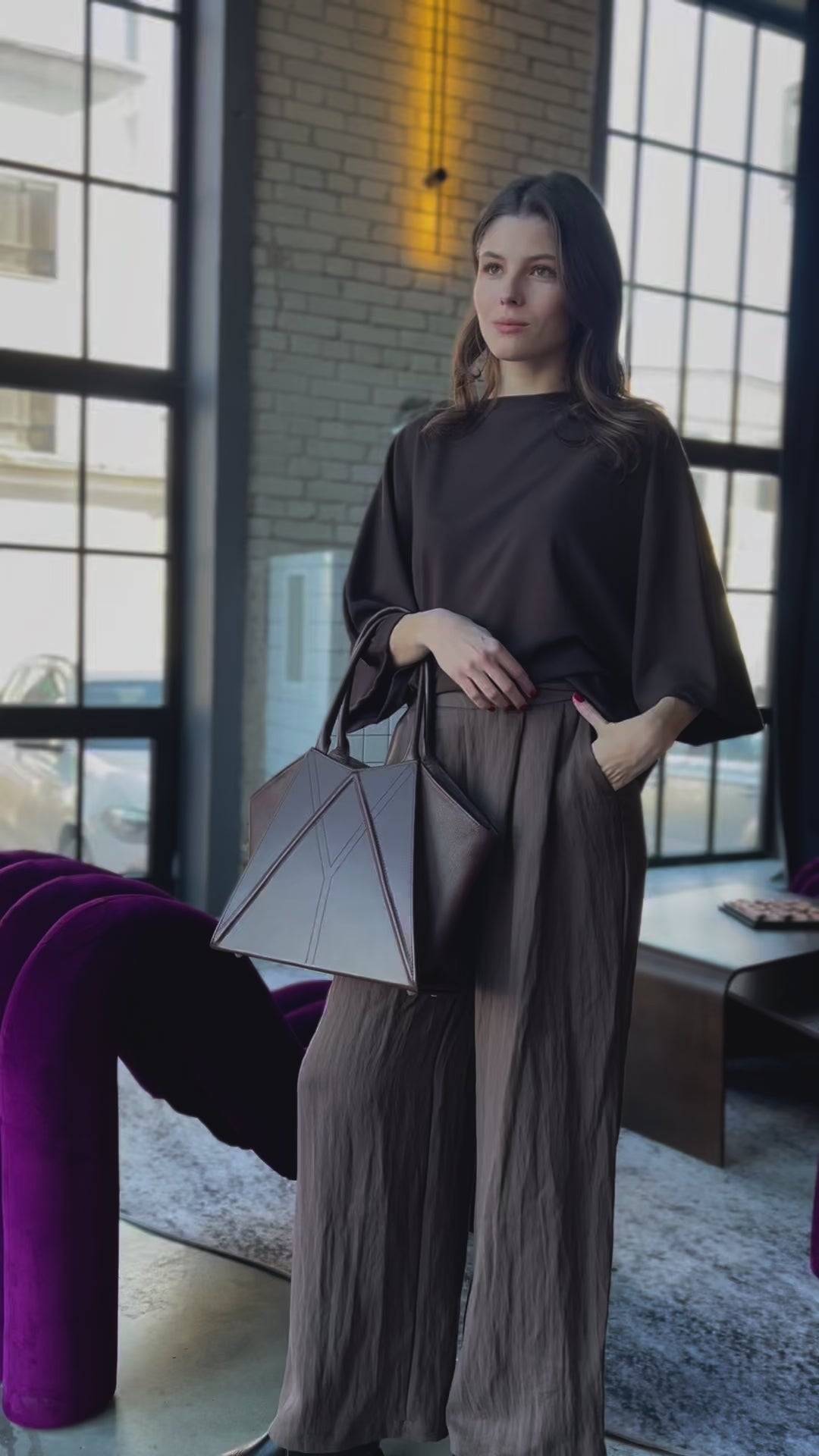 Handmade Leather Shoulder Tote Bag