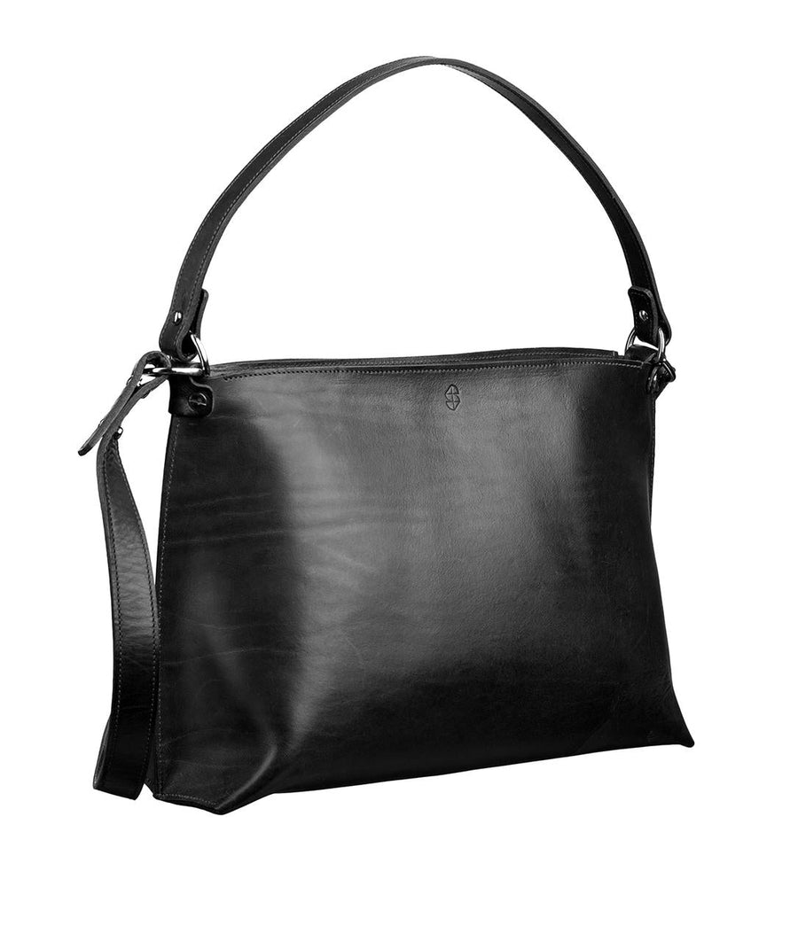 Sustainable Leather Shoulder Bag - Adjustable Strap
