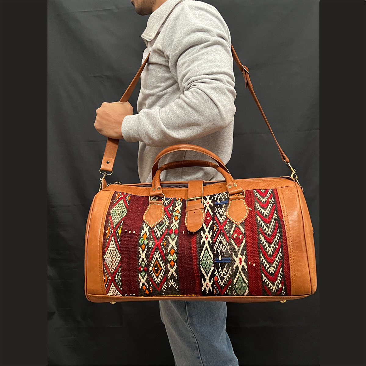 Leather Travel Bag Rifle