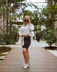 High Waisted Black Biker Shorts