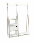 Montessori Wardrobe with Storage – White