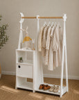 Montessori Wardrobe with Storage – White