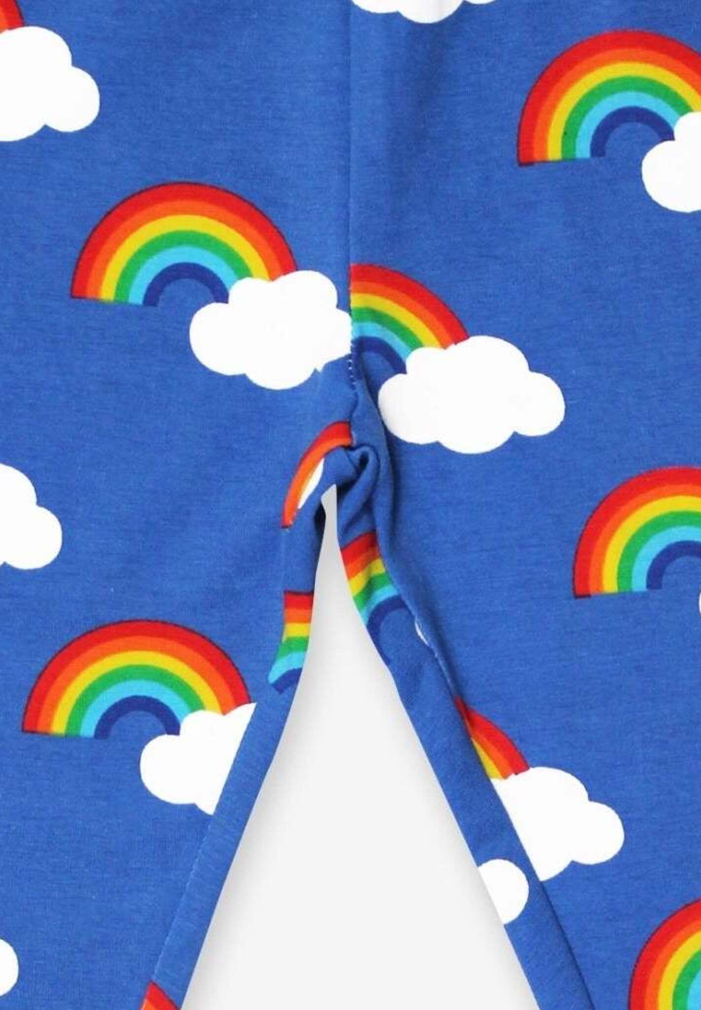 Premium organic cotton rainbow leggings for kids, soft, comfortable, stylish, handcrafted, best-selling by Toby Tiger at brixbailey.com