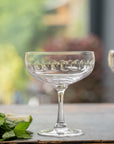Crystal Cocktail Glasses with Lens Design