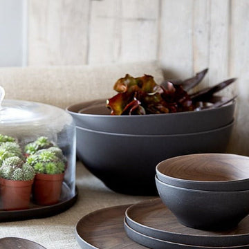 Premium bamboo salad bowl, elegant sustainable serving dish for pasta and alfresco dining by Ella James at brixbailey.com