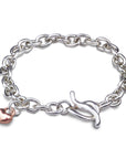 Lifetime Silver Charm Bracelet with Rose Gold Heart