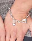Lifetime Silver Heart Charm Bracelet