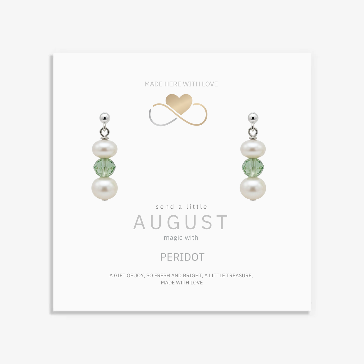 Peridot &amp; Pearl August Birthstone Earrings | Handmade Drop Earrings