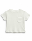 Lightweight Ribbed Cotton Pocket T-Shirt for Kids