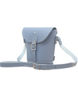 Handmade Leather Barrel Bag - Lilac Grey
