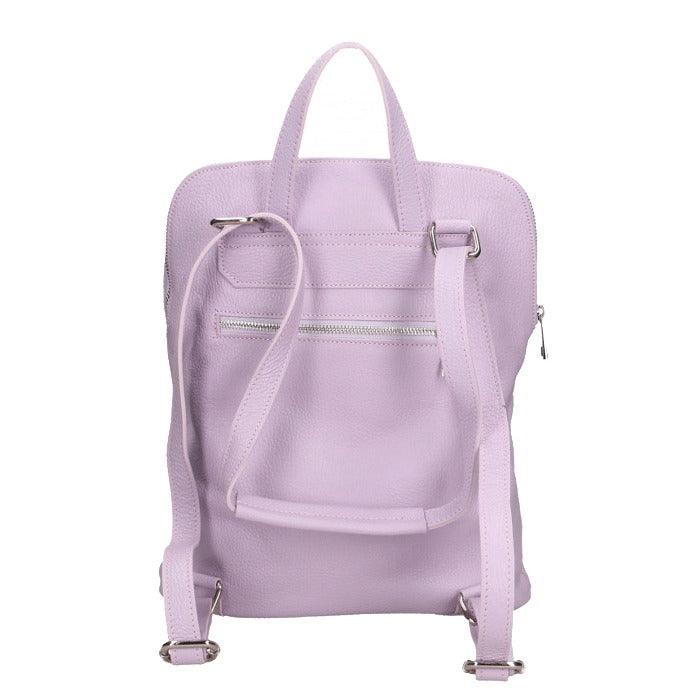 Lilac Pebbled Leather Backpack – Versatile &amp; Elegant Style by Sostter at brixbailey.com