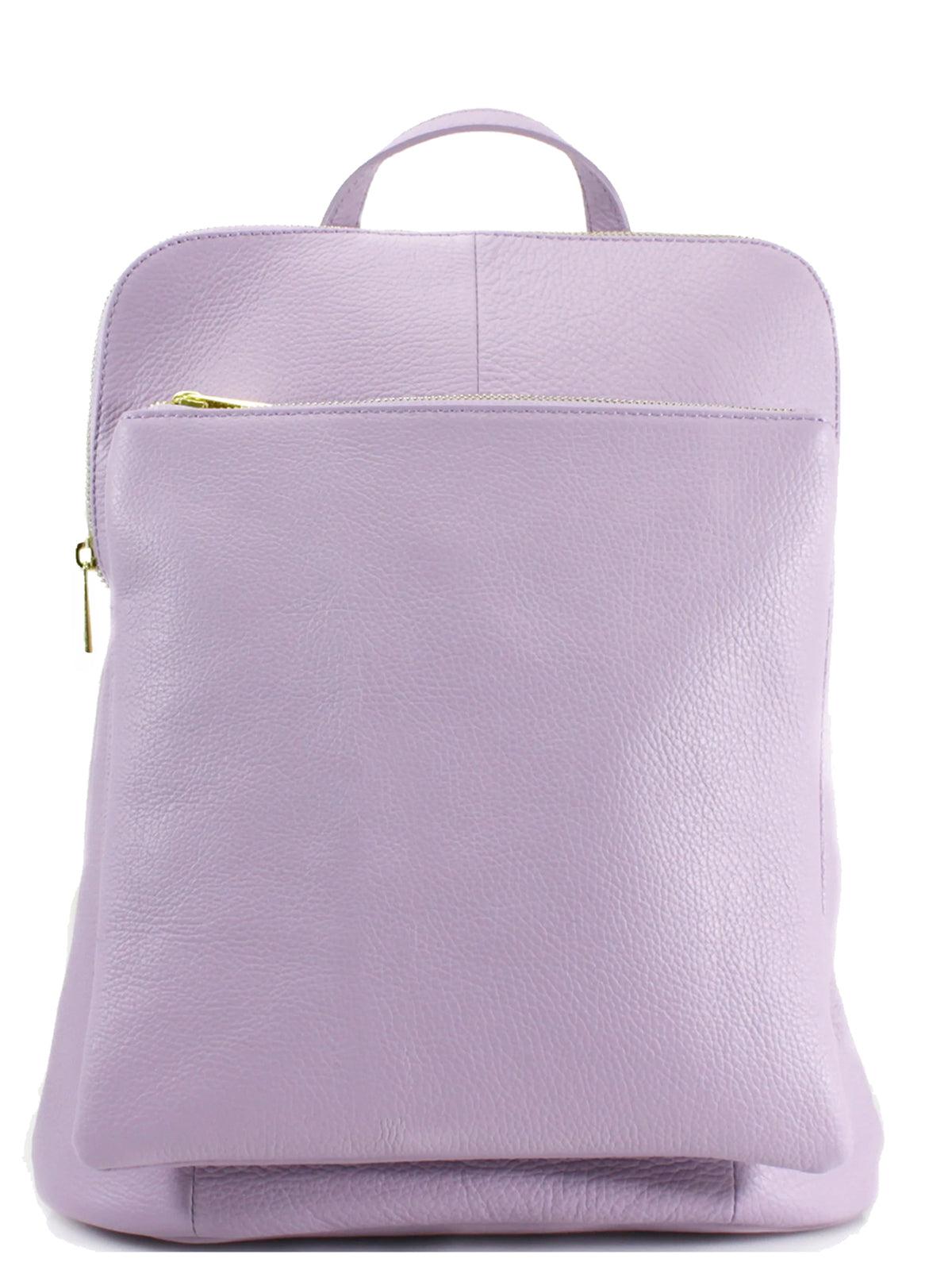Lilac Pebbled Leather Backpack – Versatile &amp; Stylish Essentials by Sostter at brixbailey.com
