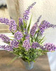 Silk lilac flower arrangement in french pail - 20"