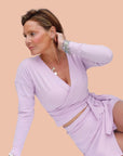 LILAC Organic Cotton Wrap Top