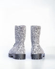 511 Gray Flowers Boots – Unisex Leather Punk Style by Samelin at www.brixbailey.com