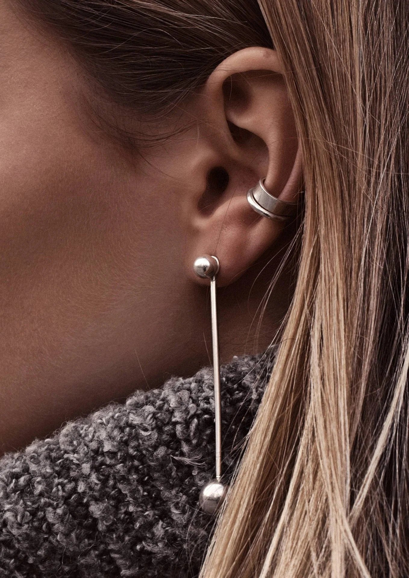 Silver Line Ear Cuff Accessory
