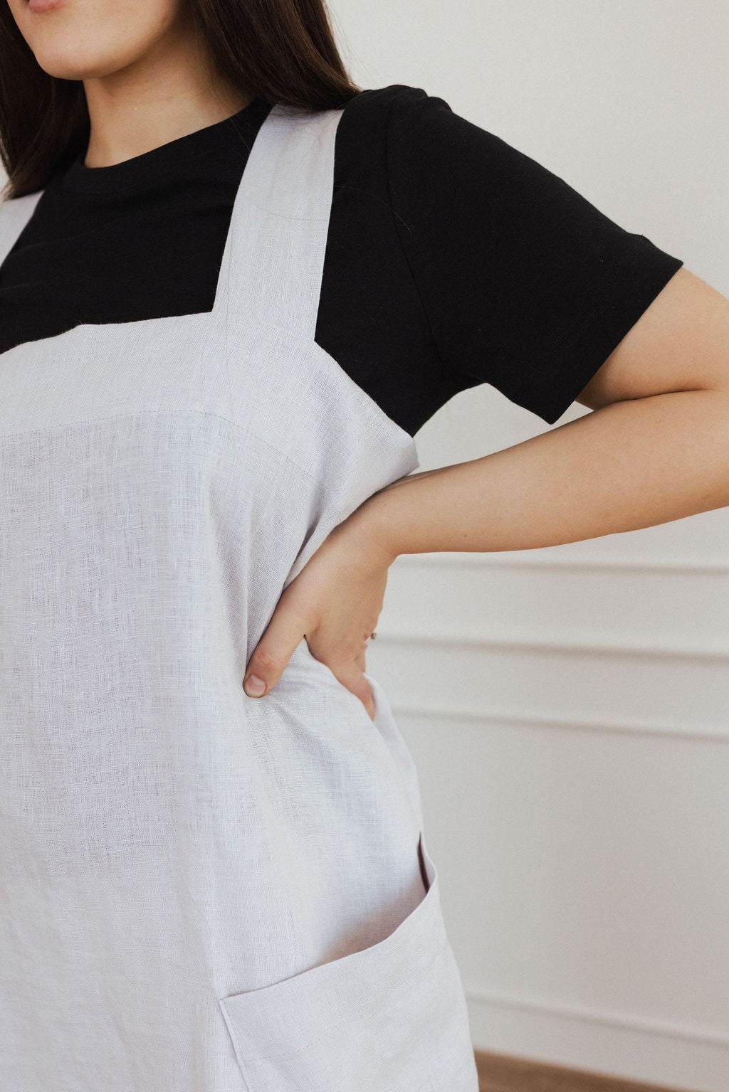 Linen Cross Back Apron