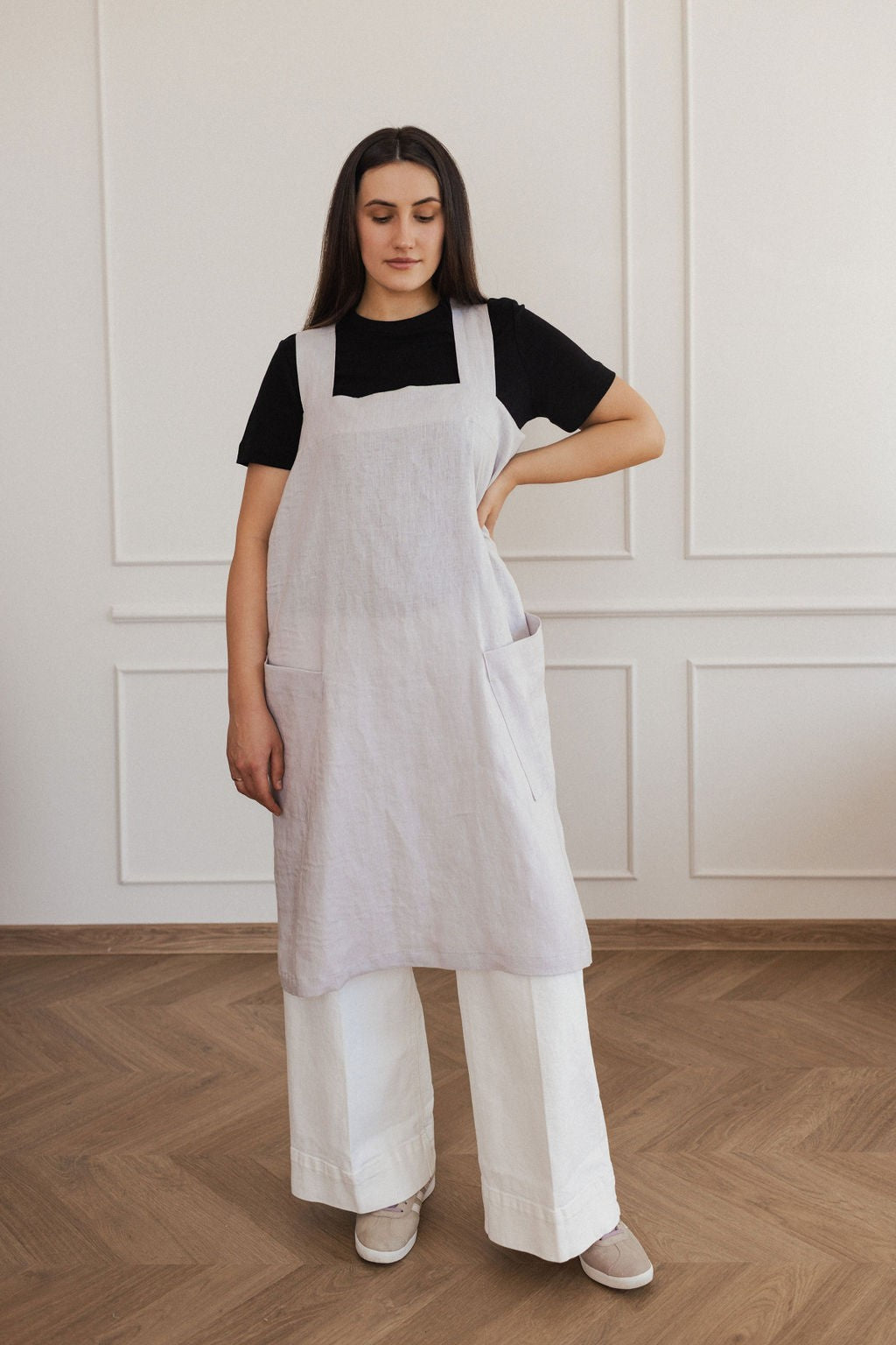 Linen Cross Back Apron