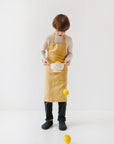 Kids Linen Daily Apron in Honey