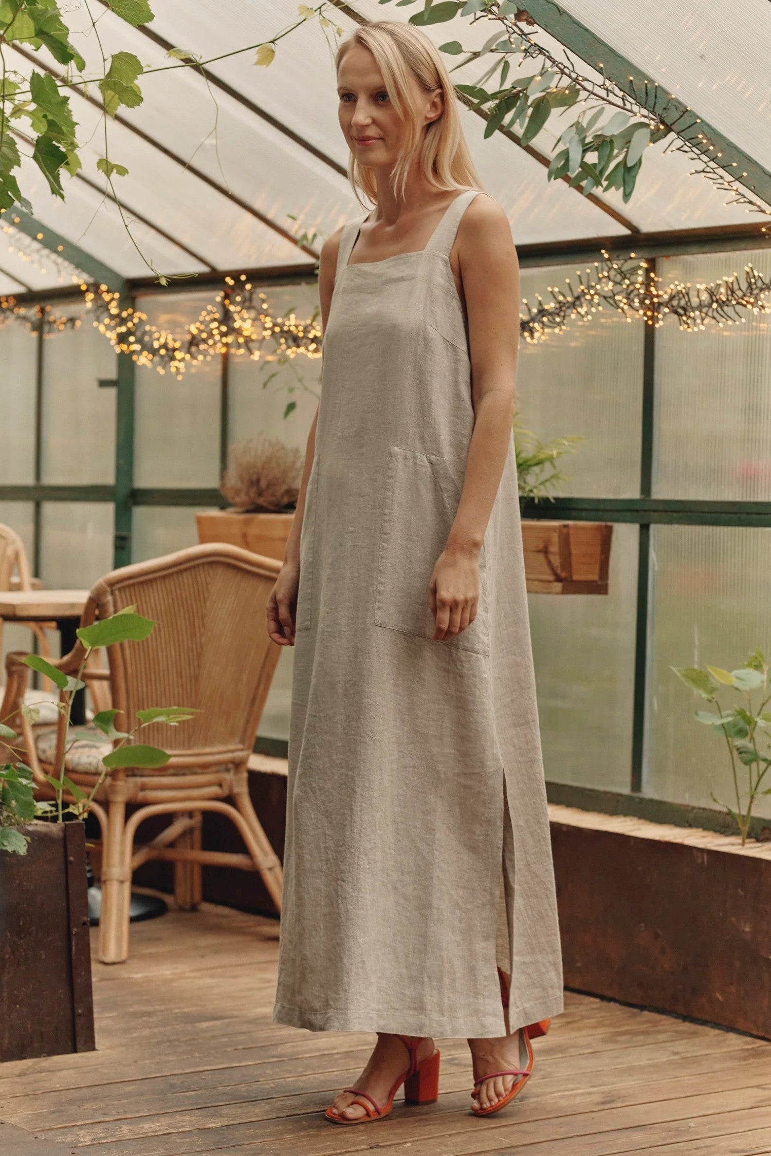 Linen Fugue Dress Melange