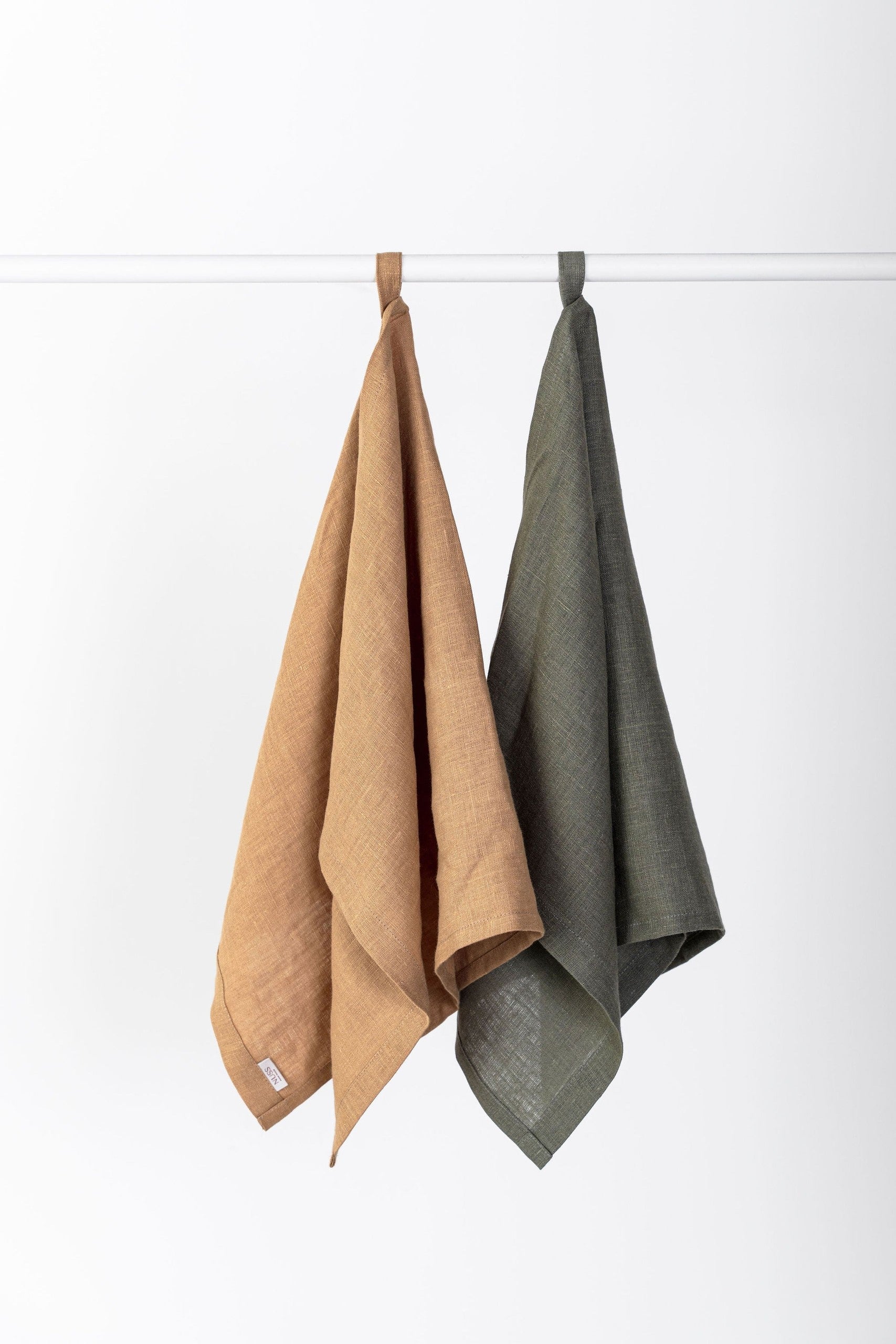 Linen Kitchen Towel in Earth Colours