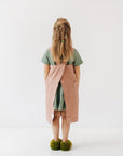 Kids Linen Pinafore Apron in Cafe Creme
