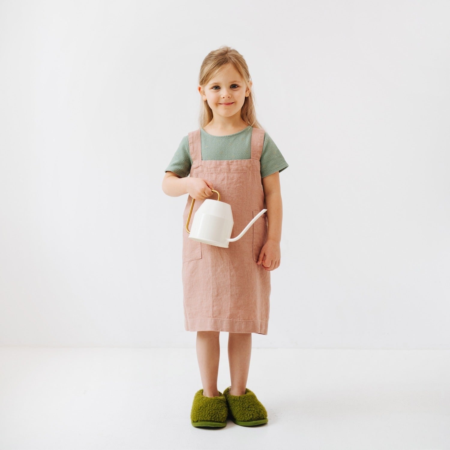 Honey Linen Pinafore Apron for Young Bakers