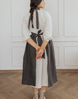 Retro Linen Apron with Adjustable Straps