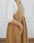 Retro Linen Apron with Adjustable Straps