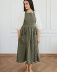 Retro Linen Apron with Adjustable Straps