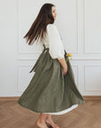 Retro Linen Apron with Adjustable Straps