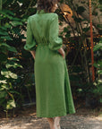 Linen Rhapsody Dress Foliage Green