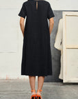Black Linen Speedwell Dress