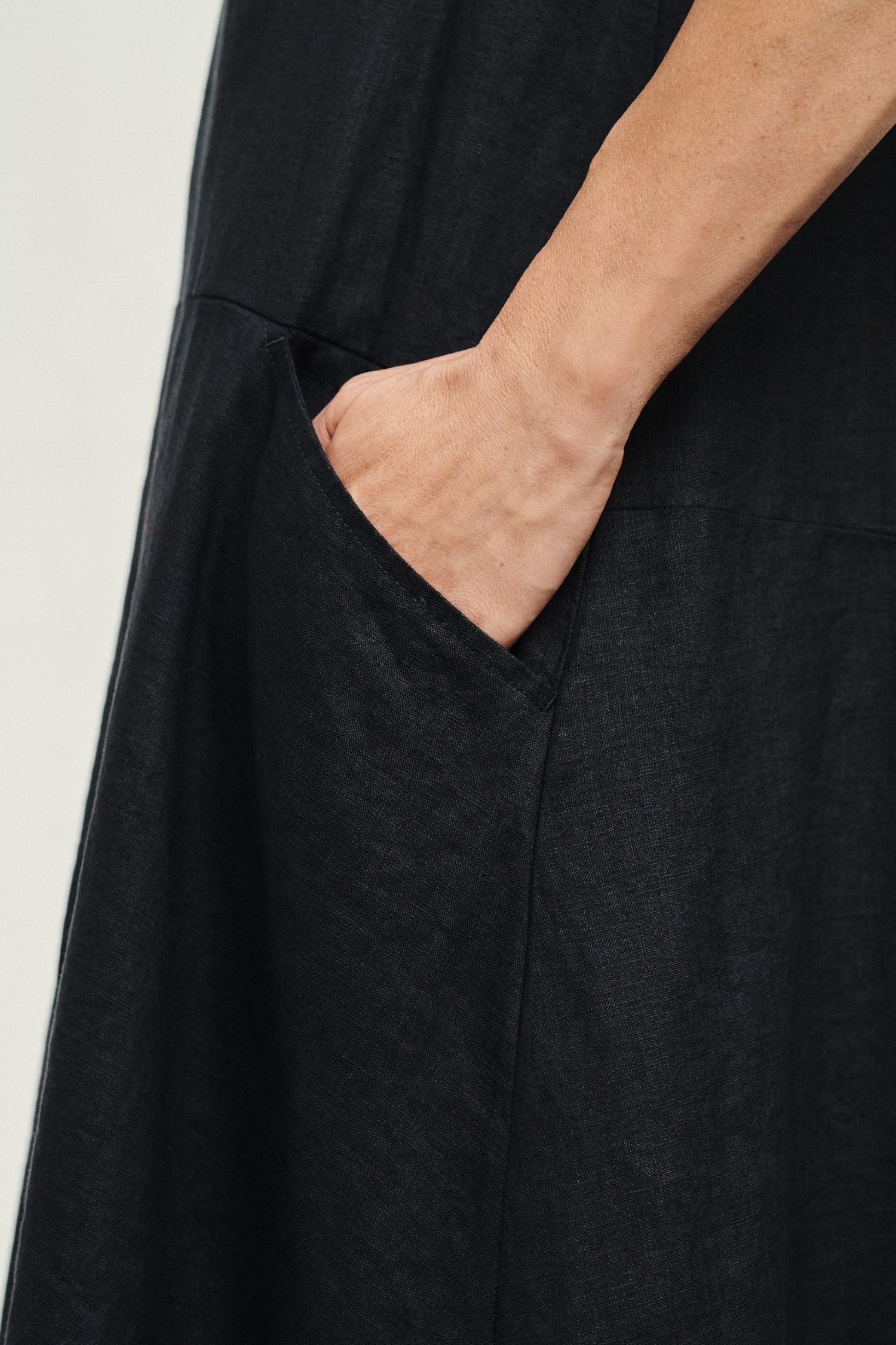 Black Linen Speedwell Dress
