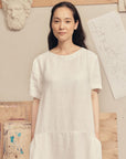 Linen Speedwell Dress in Optical White