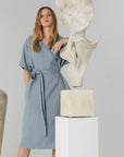 Linen Vine Wrap Dress Allure