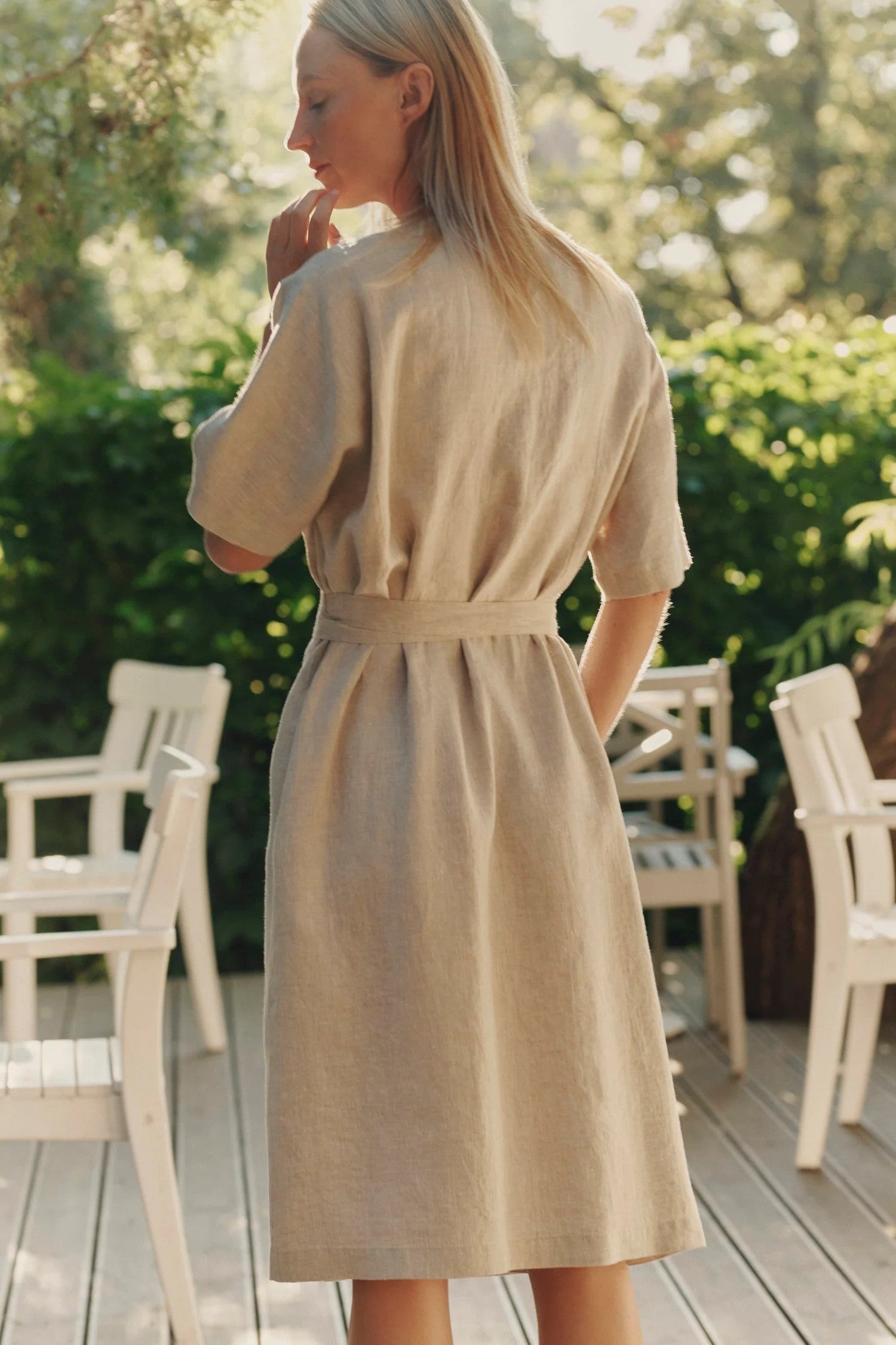 Linen Vine Dress Melange