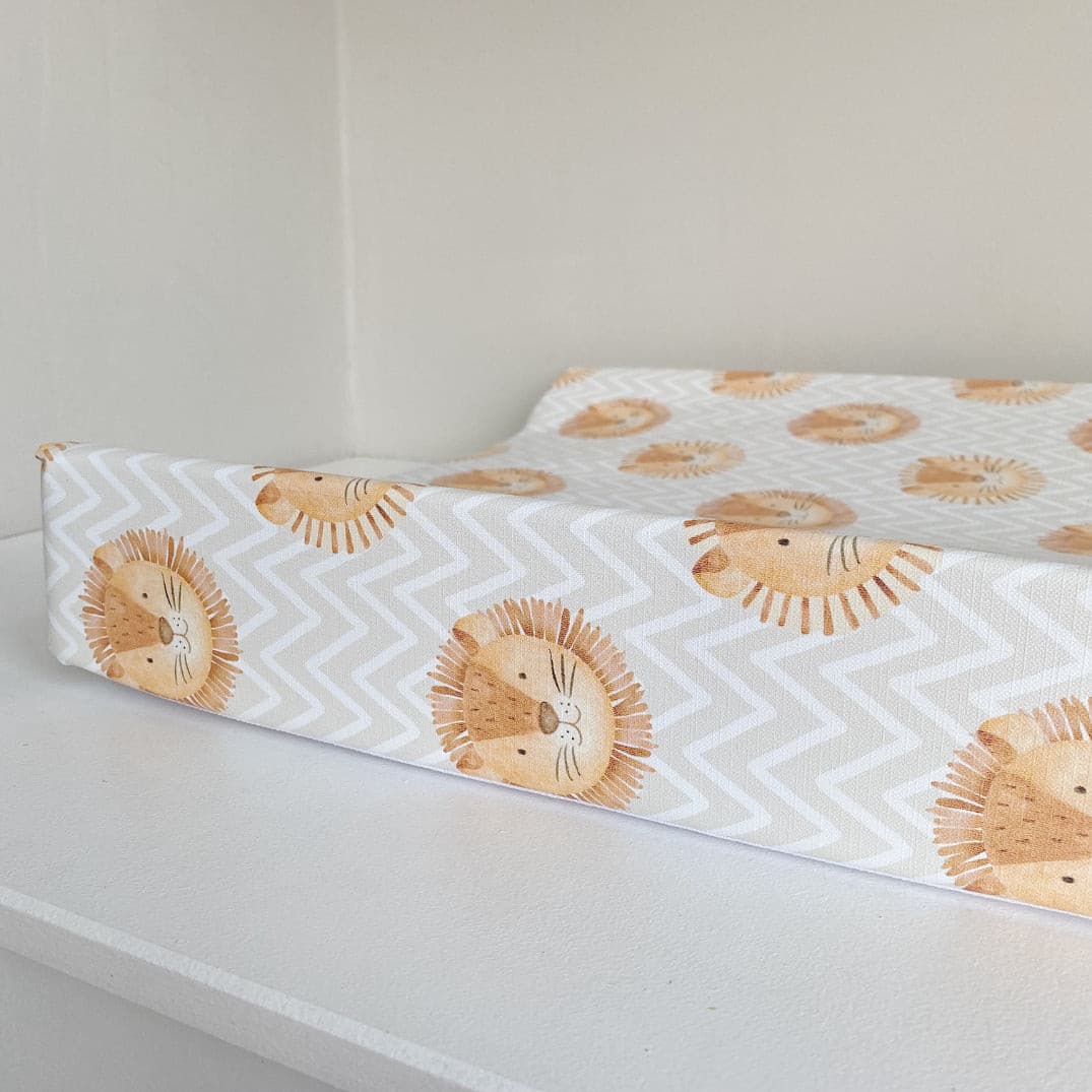 Anti-Roll Wedge Changing Mat - Lion Print