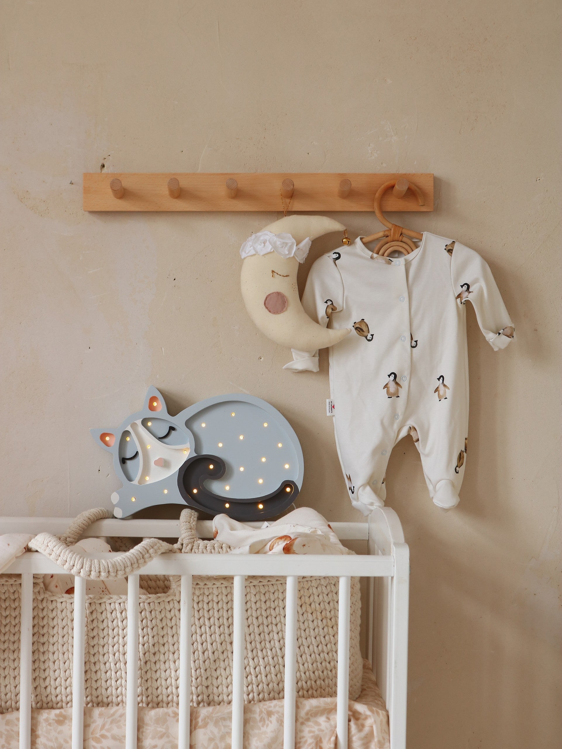 Cat Lamp for Children Room with Warm Night Light