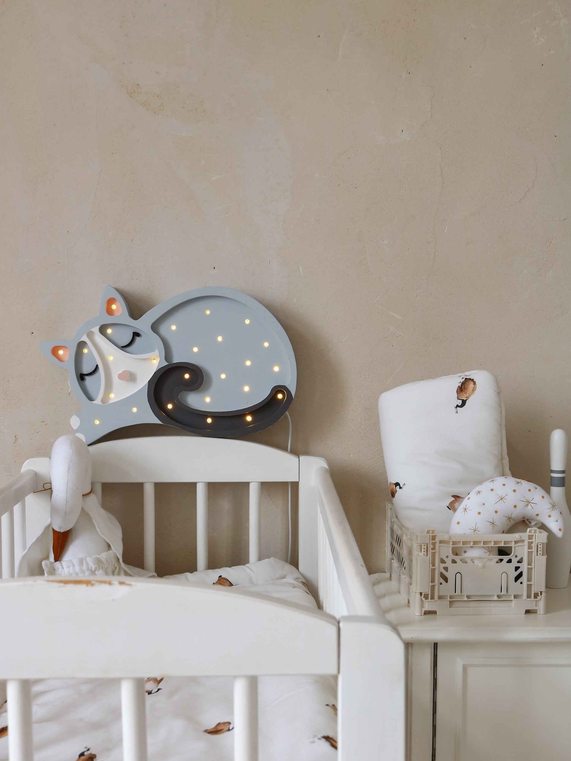 Cat Lamp for Children Room with Warm Night Light