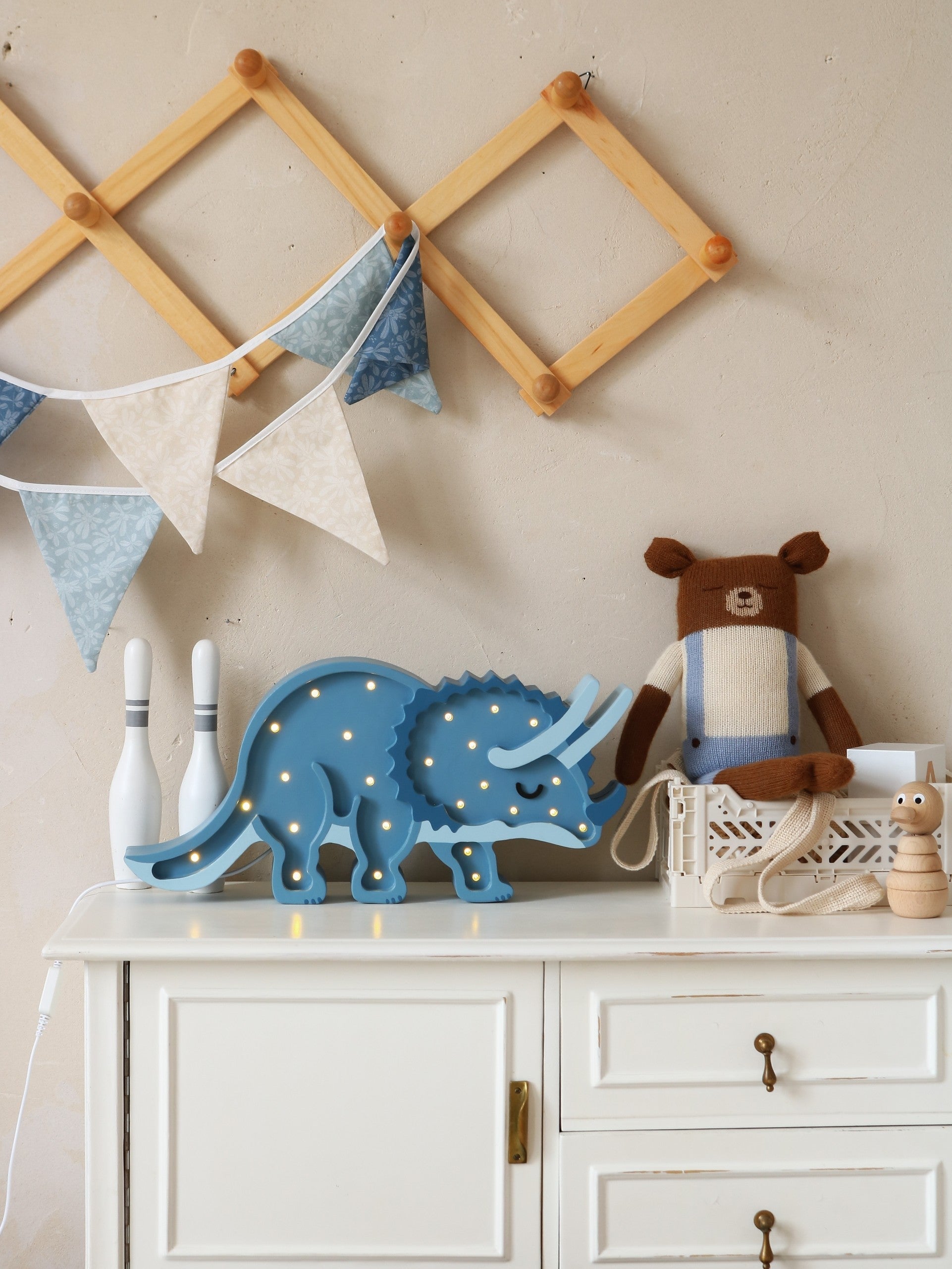 Dino Triceratops Lamp for Kids Room