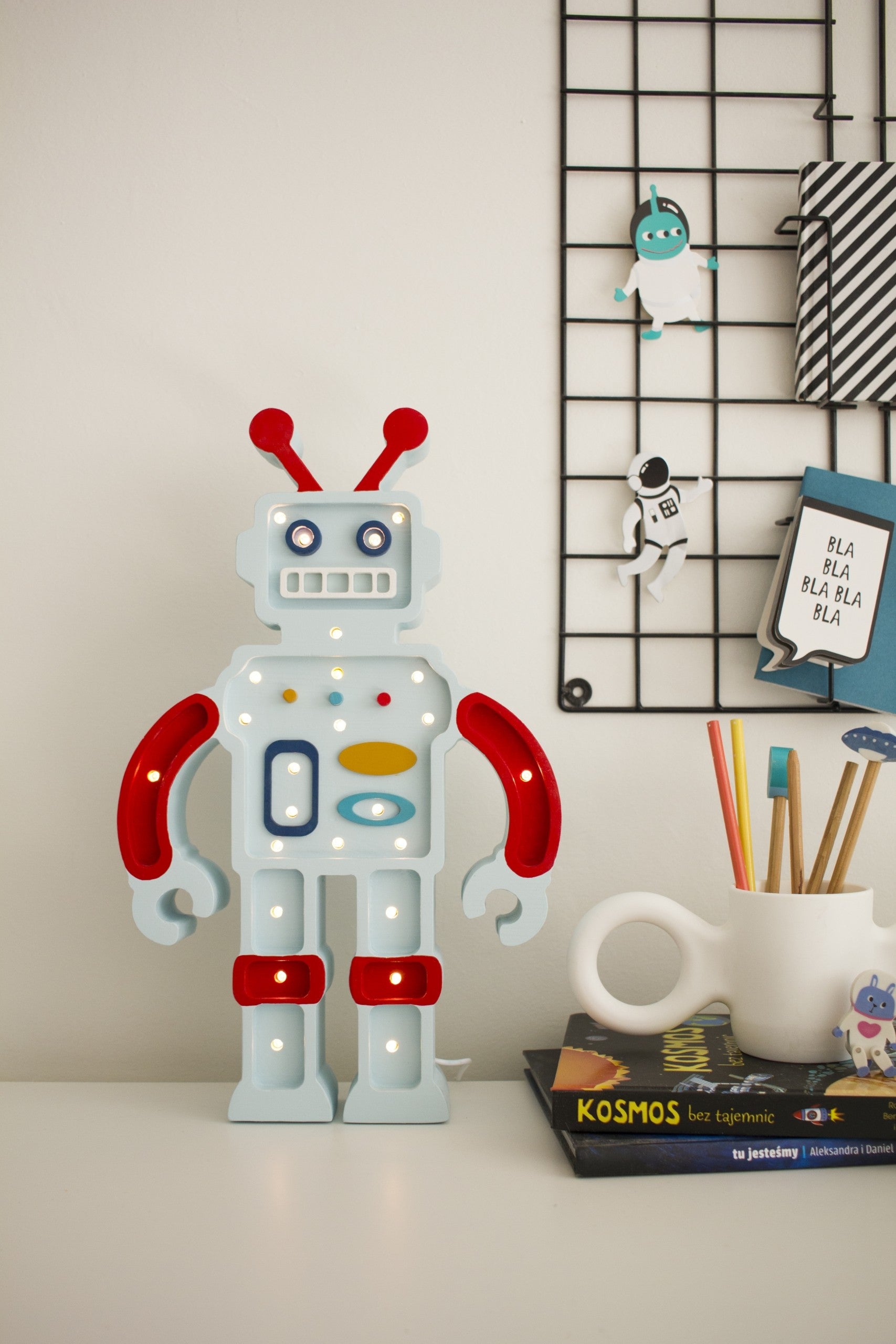 Robot Night Light for Children&#39;s Bedroom