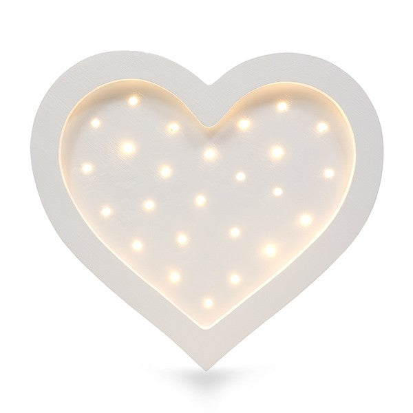 Heart Shaped Wooden Night Lamp