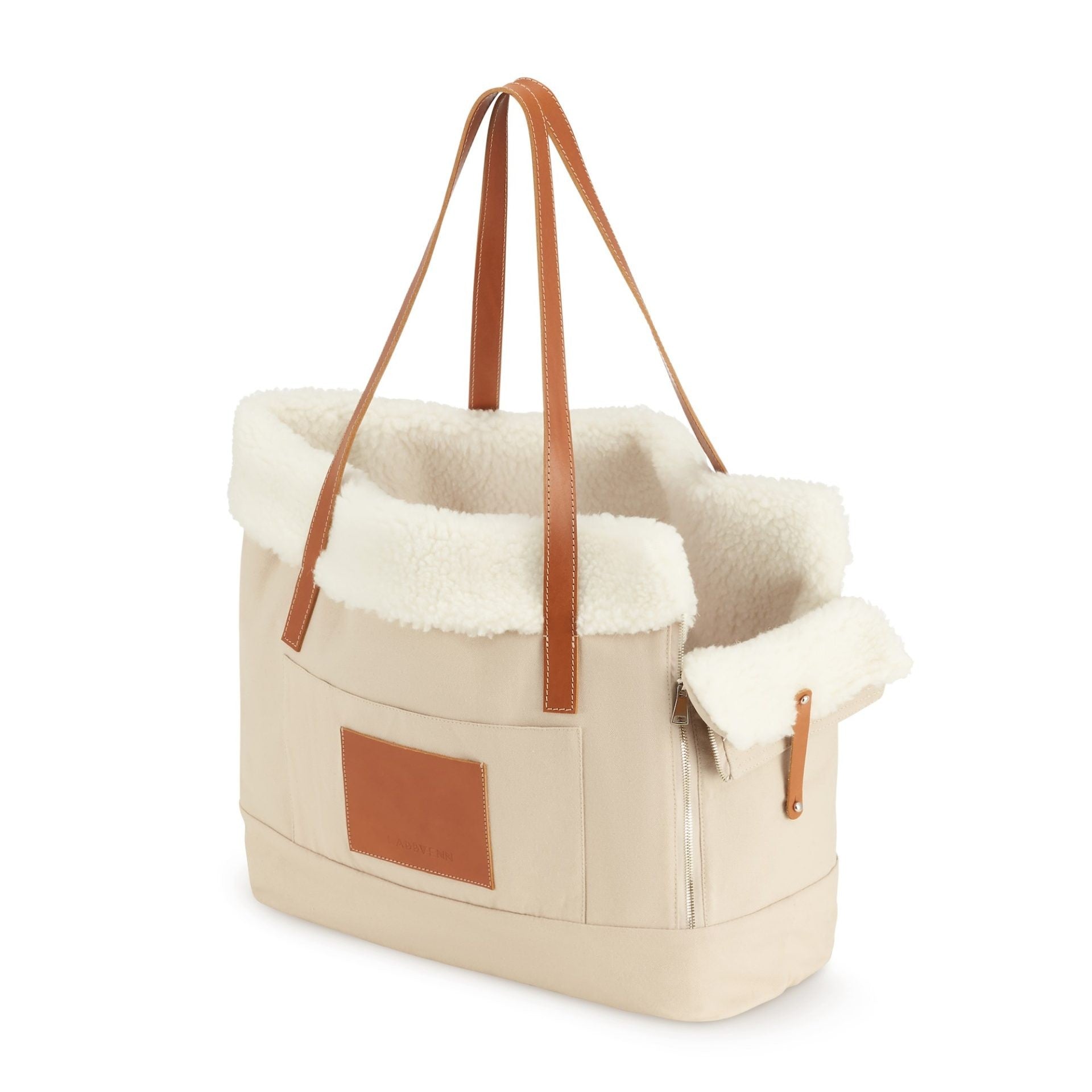 Stylish Beige Dog Carrier and Everyday Bag